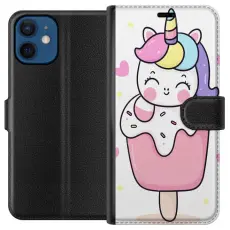 Gustaf - Pl&aring;nboksfodral till Apple iPhone 12 med Glad enh&ouml;rning