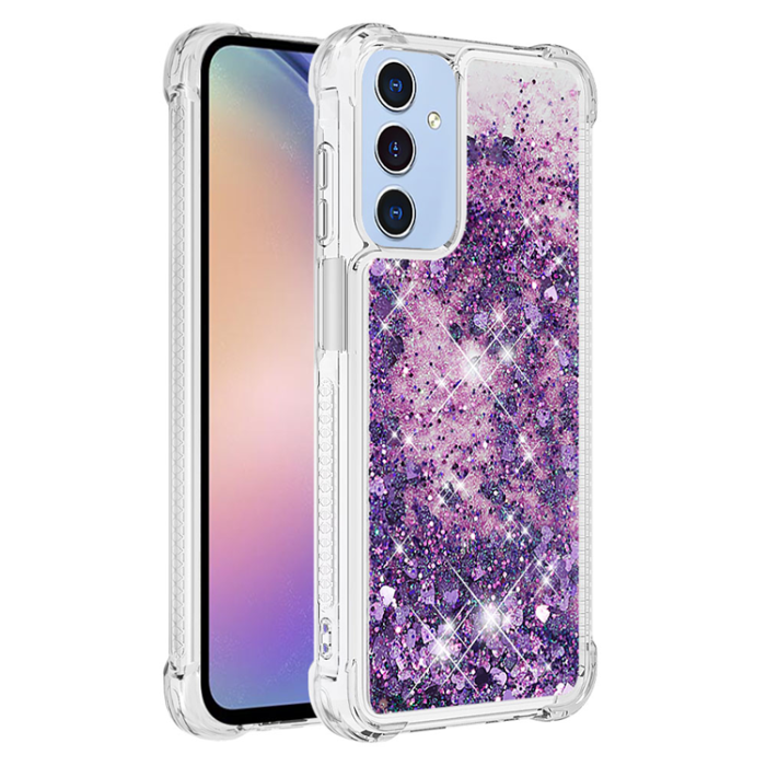 A-One Brand - Galaxy A17/A26 Mobilskal Glitter Quicksand TPU - Mörklila