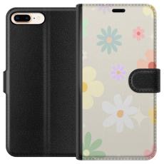 iSecrets - Plånboksfodral till Apple iPhone 8 Plus med fejdande blommor