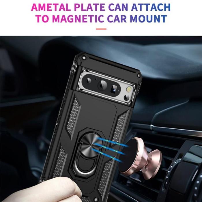 OEM - Google Pixel 8 Pro Mobilskal Ringhållare Kickstand - Svart