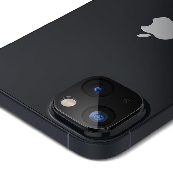 UTGATT1 - Spigen [2-Pack] iPhone 14/14 Plus KameraLinsskydd i Härdat Glas - Svart