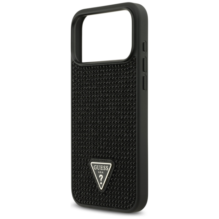 Guess - Guess iPhone 17 Pro Mobilskal Rhinestone Triangle Logo - Svart