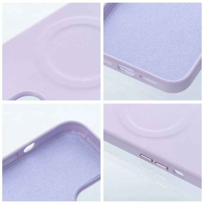 OEM - iPhone 12 Pro Max Mobilskal Magsafe Läder Roar - Lila