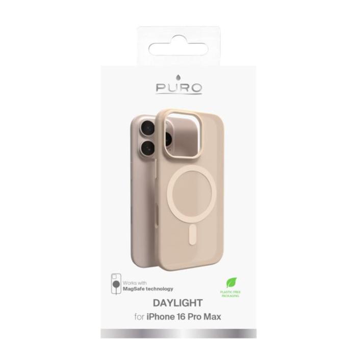 Puro - Puro iPhone 16 Pro Max Mobilskal Magsafe Daylight Silikon - Beige