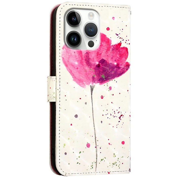 A-One Brand - iPhone 16 Pro Max Plånboksfodral Printing Pattern Med Rem