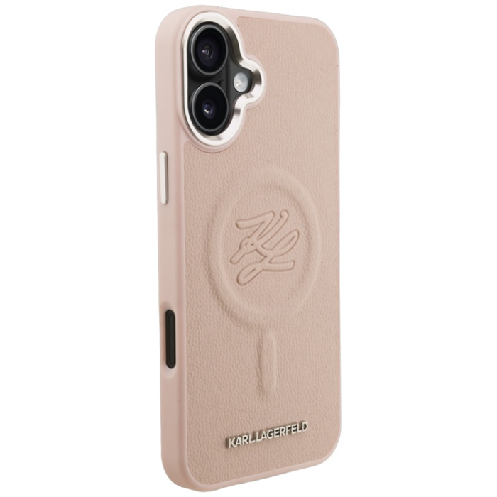 KARL LAGERFELD - Karl Lagerfeld Mobilskal För iPhone 16 Plus Magsafe Initial & Metal Logo
