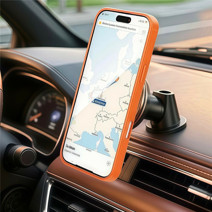 A-One Brand - iPhone 15 Pro Mobilskal MagSafe Rotary Kickstand Skin Touch