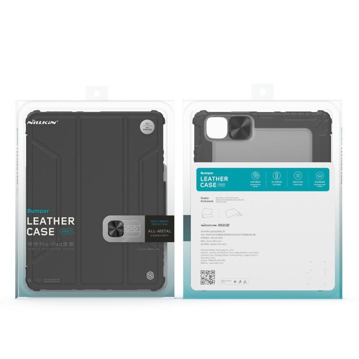 UTGATT1 - Nillkin Bumper Läder Case Pro Fodral iPad Pro 12.9 '' 2021/2020 - Svart