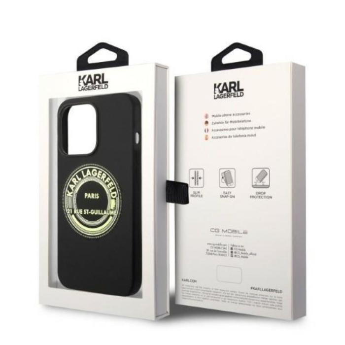 UTGATT5 - Karl Lagerfeld iPhone 14 Pro Max Skal Silicone RSG - Svart