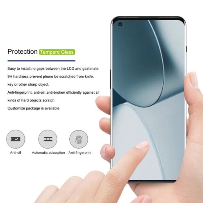 Mocolo - Mocolo OnePlus 10 Pro 5G Härdat Glas Skärmskydd HD Full Glue 3D - Svart