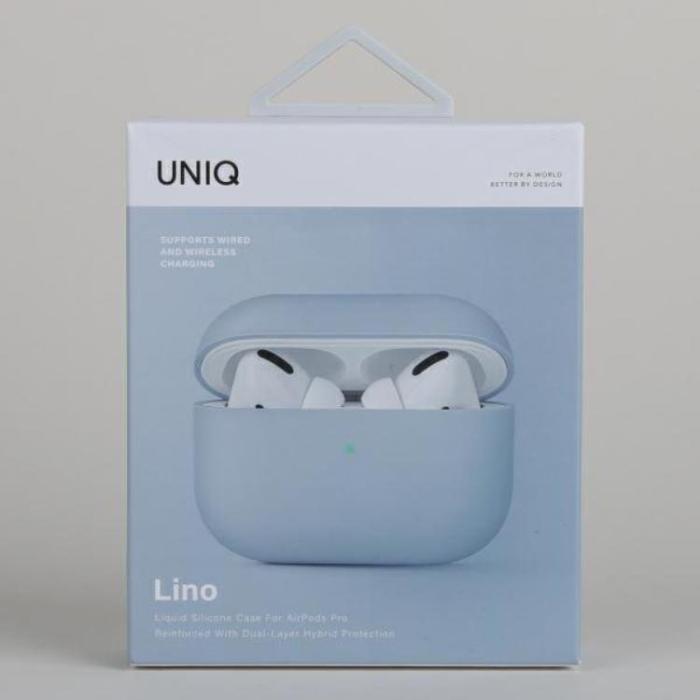 UNIQ - UNIQ AirPods Pro Skal Lino Silicone - Arctic Blå