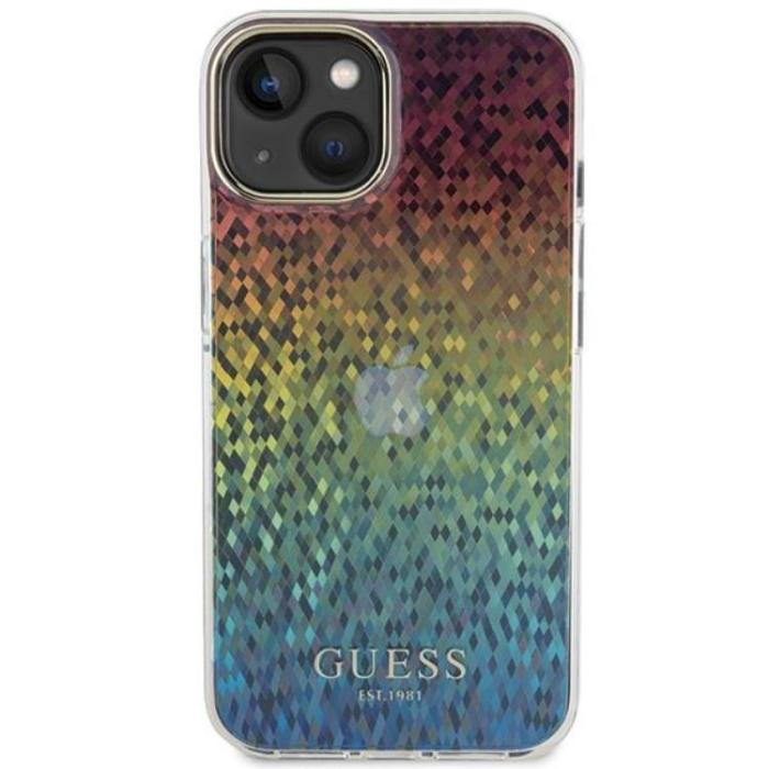 Guess - Guess iPhone 15 Mobilskal IML Mirror Disco Iridescent - Flerfärgad