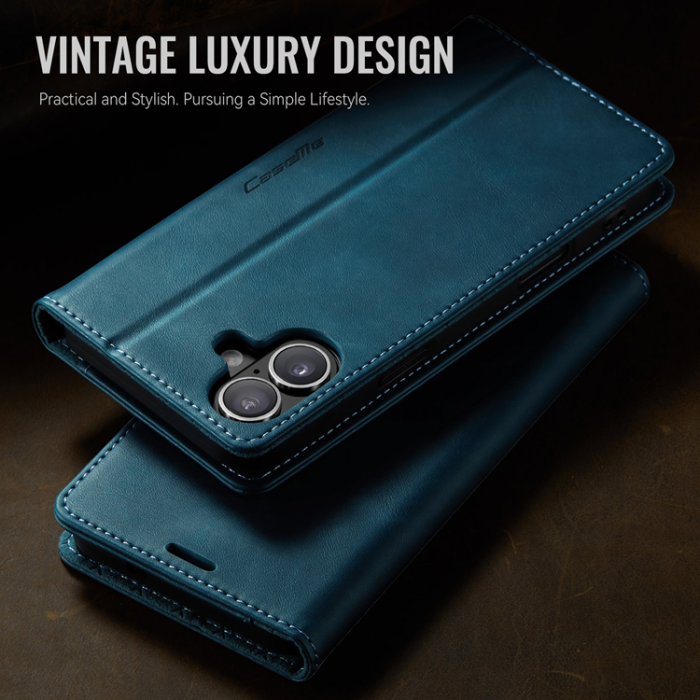 Caseme - Caseme iPhone 17 Plånboksfodral RFID Blocking 033 Series - Grön