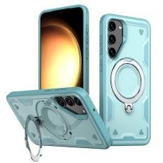 N/A - Mobilskal till Samsung Galaxy S23 Plast Milit&auml;rt Skydd med St&auml;ll - Bl&aring;