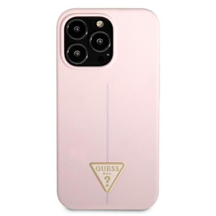 Guess - Guess iPhone 13 Pro Max Skal Silicone Triangle - Lila
