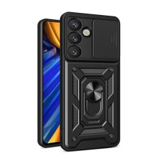 A-One Brand - Mobilskal f&ouml;r Galaxy S26 Hybrid Armor Camshield - Svart