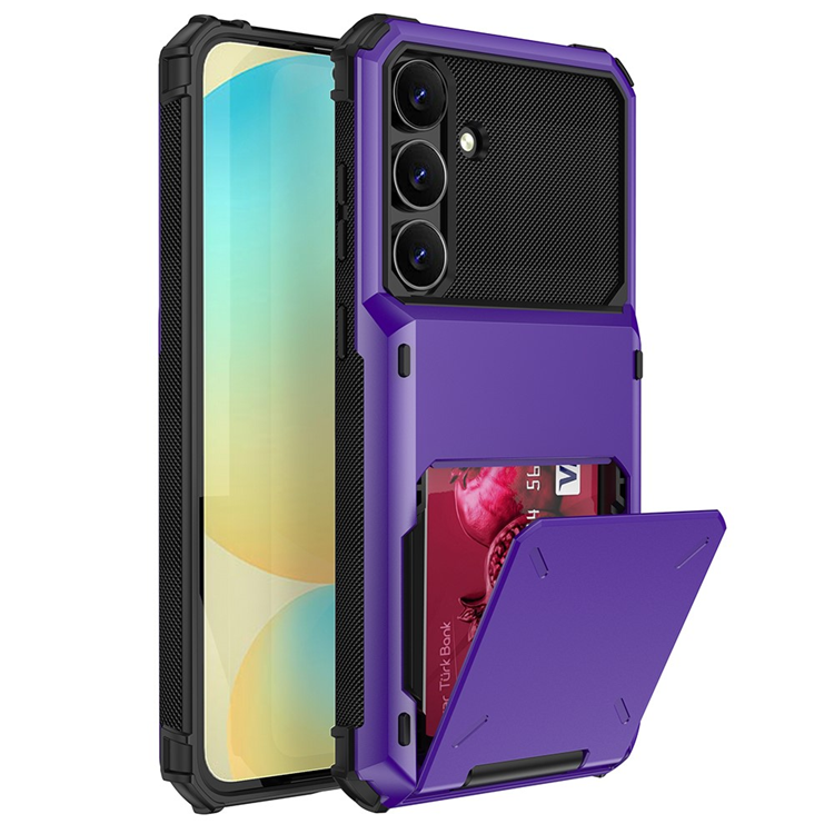 Mobilskal till Galaxy S25 FE Korthållare Dual Layer - Lila | 2353 | AlltMobil