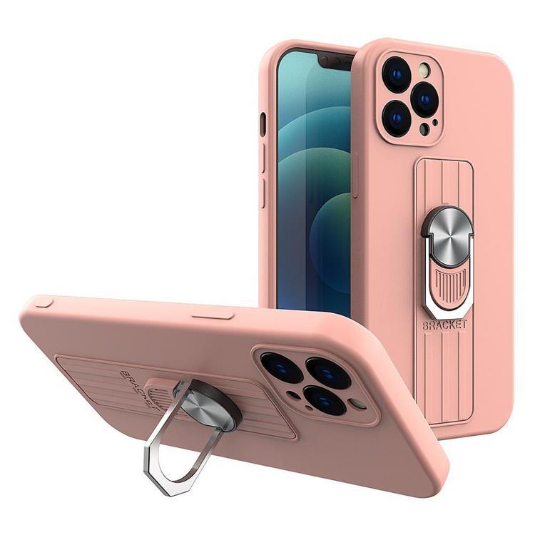 Xiaomi Poco X4 Pro 5G Skal Ringhållare Silicone - Rosa | 2353 | AlltMobil
