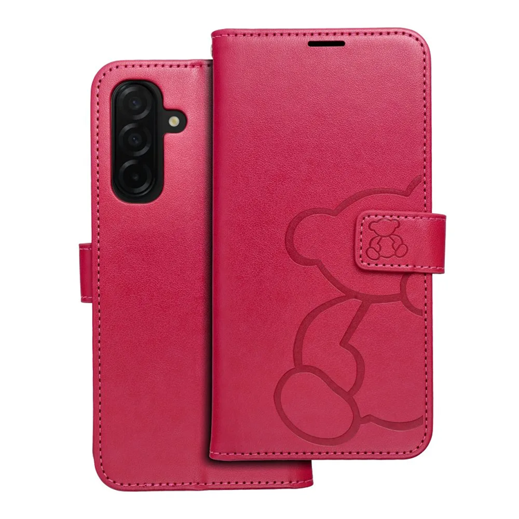 Galaxy A26 5G Plånboksfodral Mezzo - Teddy Bear Magenta | 2353 | AlltMobil