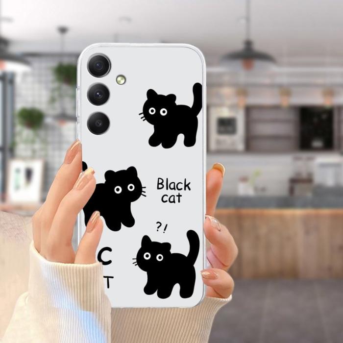 OEM - Mobilskal till Samsung Galaxy A57 TPU Mönstertryck - Svart