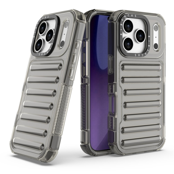 A-One Brand - iPhone 17 Pro Max Mobilskal Stripe Design Detachable - Grå