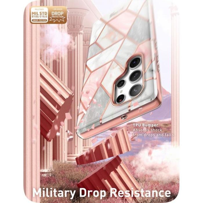 SupCase - Supcase Galaxy S23 Ultra Skal Cosmo Marble - Rosa