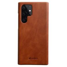 Melkco - MELKCO Mobilskal till Samsung Galaxy S22 Ultra 5G &Auml;kta L&auml;der Brun