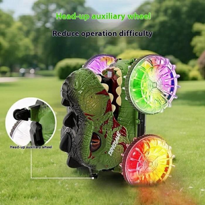 OEM - 2.4G RC Amfibisk Dinosauriebil Stunt med Vattenspray för Barn (Ålder 3+)