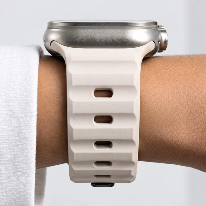 Tech-Protect - Tech-Protect Armband För Apple Watch (44/45/46/49mm) Silikon Line - Stone