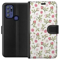 Gustaf - Pl&aring;nboksfodral till Motorola Moto G60S med Blommigt