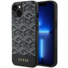 Guess - Guess Mobilskal till iPhone 14 MagSafe GCube Stripes - Svart