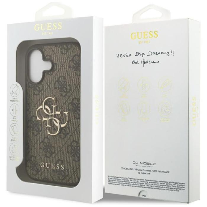 Guess - Guess iPhone 17 Mobilskal 4G Big Logo - Brun