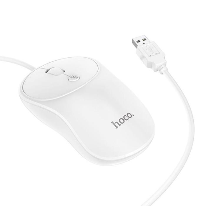 Hoco - Hoco Trådbunden Mus USB-A 1.5 m GM13 - Vit