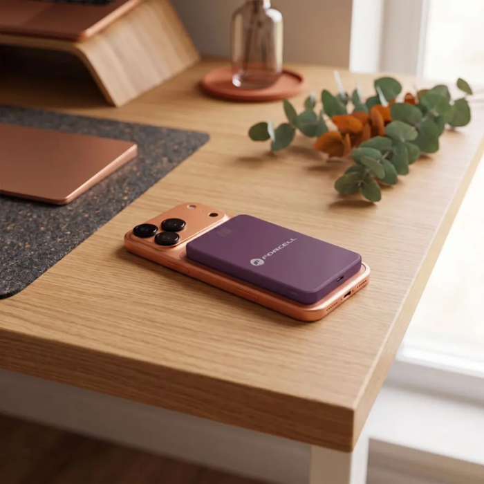 Forcell - Forcell Powerbank 10000 mAh Magsafe 15W Superslim - Cherry
