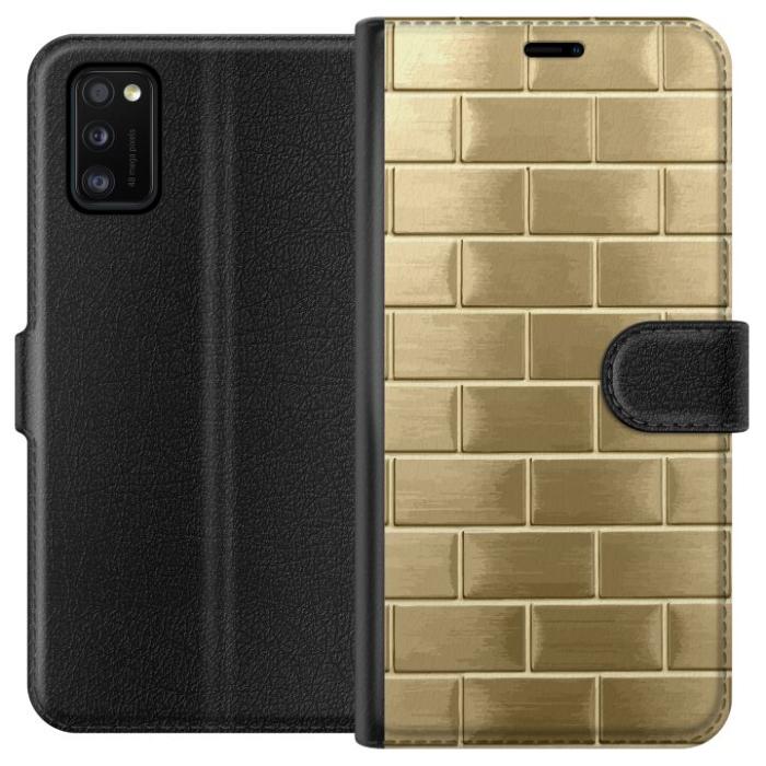 iSecrets - Plånboksfodral till Samsung Galaxy A41 med Gyllene Murstenar