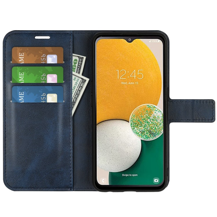 A-One Brand - Galaxy A14 5G/4G Plånboksfodral Calf Flip Folio - Blå