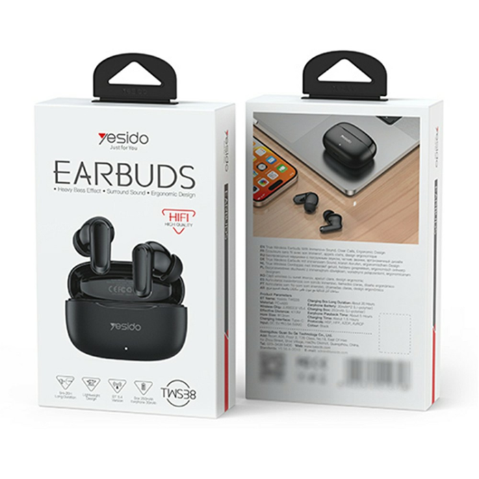 Yesido - YESIDO TWS Trådlösa Bluetooth 5.4 Hörlurar In-ear TWS38