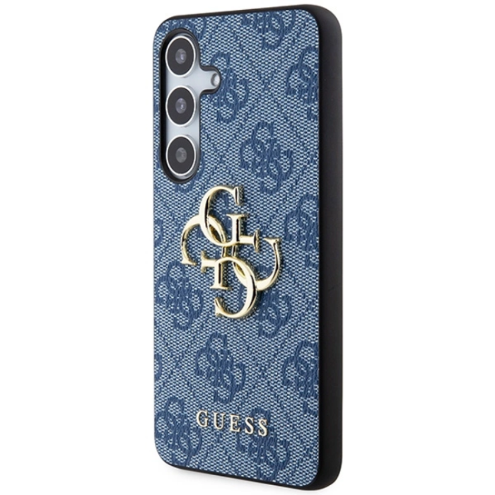 Guess - Guess Galaxy S24 Plus Mobilskal Big Metall Logo - Blå