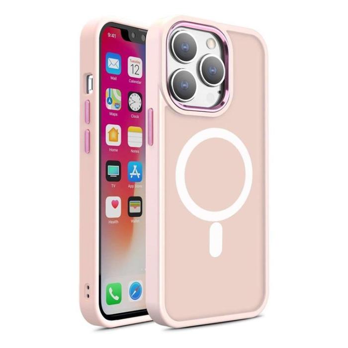 OEM - iPhone 14 Plus Mobilskal MagSafe Armored Matte - Rosa
