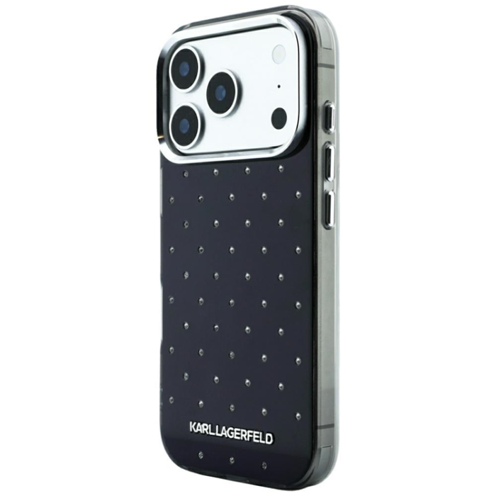 KARL LAGERFELD - Karl Lagerfeld Mobilskal För iPhone 18 Pro/17 Pro IML Rhinestones - Svart