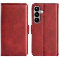 OEM - Pl&aring;nboksfodral f&ouml;r Samsung Galaxy S26 Konstl&auml;der - R&ouml;d