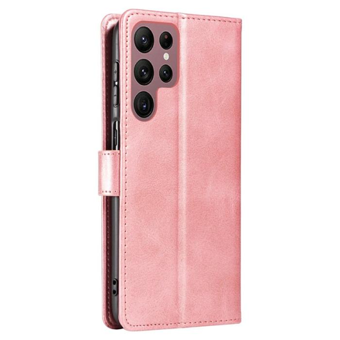OEM - Mobilfodral för Samsung Galaxy S26 Ultra Konstläder Ställ - Roséguld
