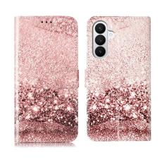 OEM - Pl&aring;nboksfodral f&ouml;r Samsung Galaxy S26 Flip Konstl&auml;der - Ros&eacute;guld Marmor