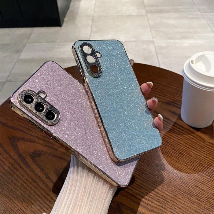 OEM - Mobilskal för Samsung Galaxy S26 Glitter Anti Drop PC + TPU - Blå
