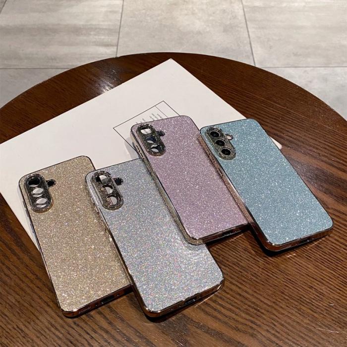 OEM - Mobilskal för Samsung Galaxy S26 Glitter Anti Drop PC + TPU - Silver