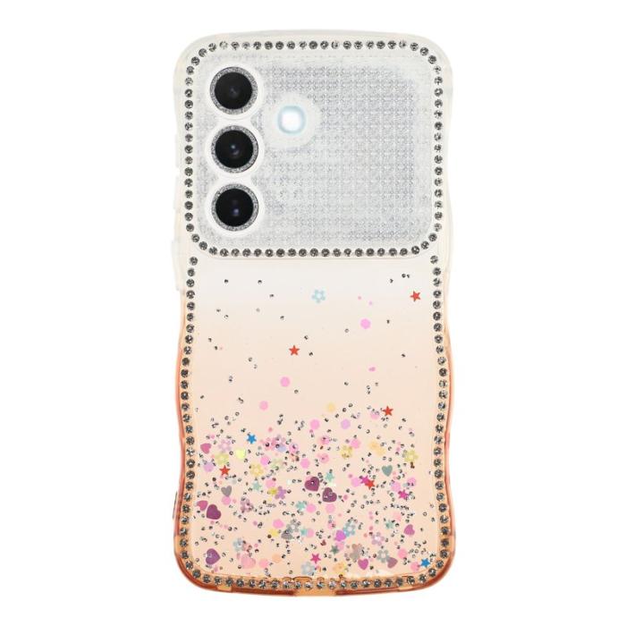 OEM - Mobilskal för Samsung Galaxy S26 Glitter Epoxy TPU - Gradient Orange