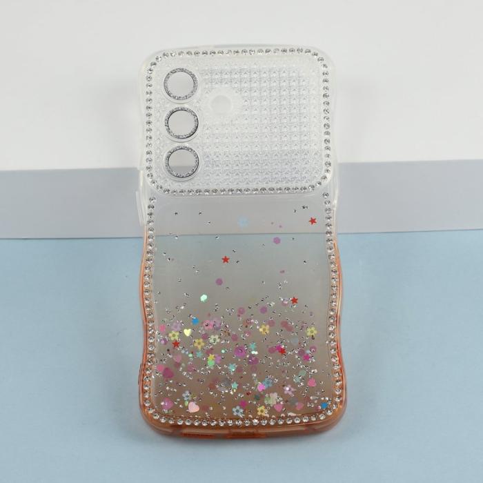 OEM - Mobilskal för Samsung Galaxy S26 Glitter Epoxy TPU - Gradient Orange