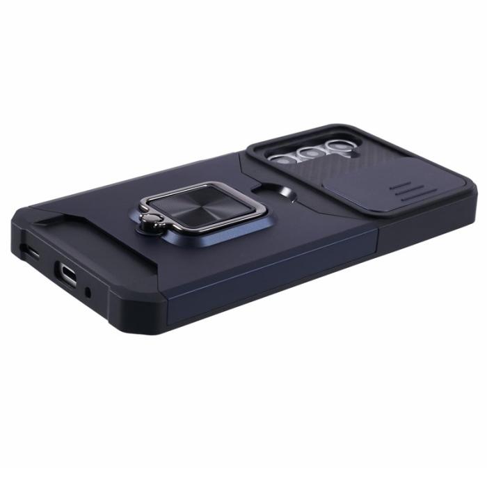 OEM - Mobilskal för Samsung Galaxy S26 Plus Kickstand PC + TPU - Mörkblå