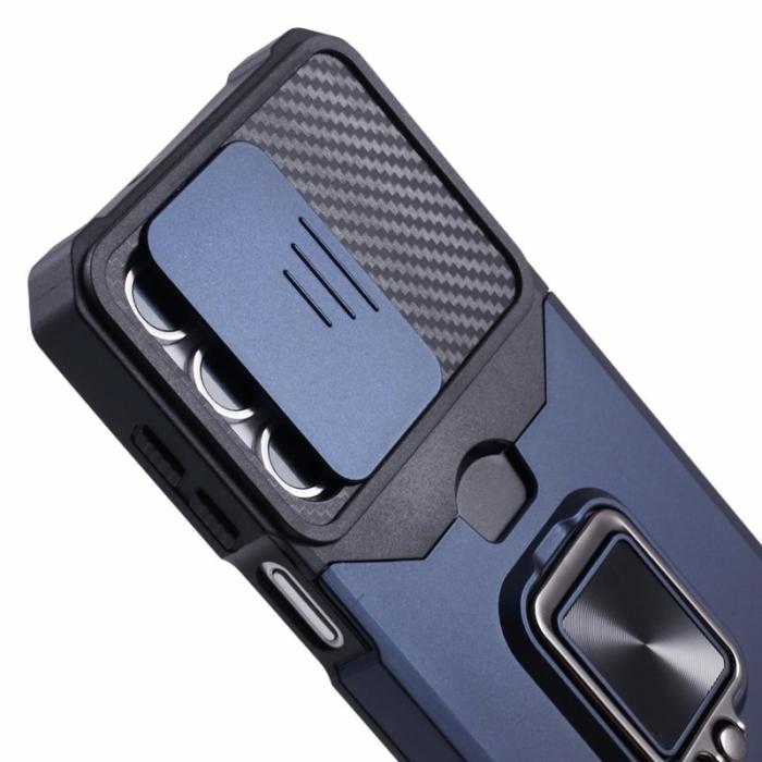 OEM - Mobilskal för Samsung Galaxy S26 Plus Kickstand PC + TPU - Mörkblå