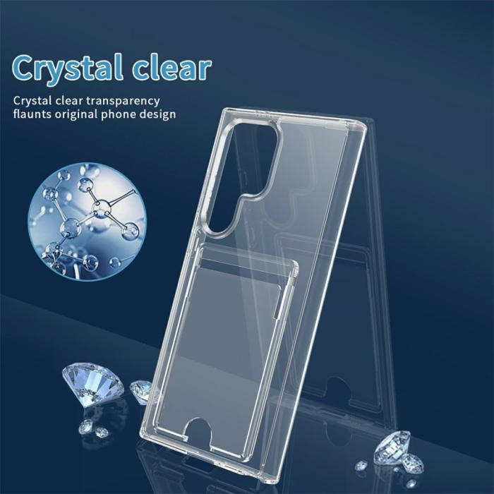 OEM - Mobilskal för Samsung Galaxy S26 Ultra Plast + Akryl med kortfack - Transparent